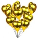 Gold Heart Shaped Foil Balloons