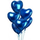 Blue Heart Shaped Foil Balloons
