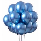 Blue Metallic Latex Balloons